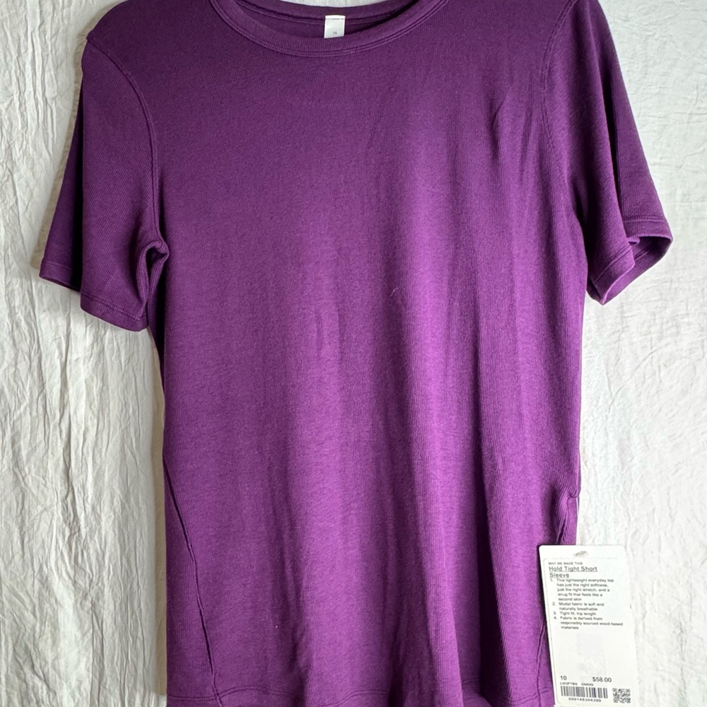 lululemon athletica Purple Short Sleeve Crew Tee